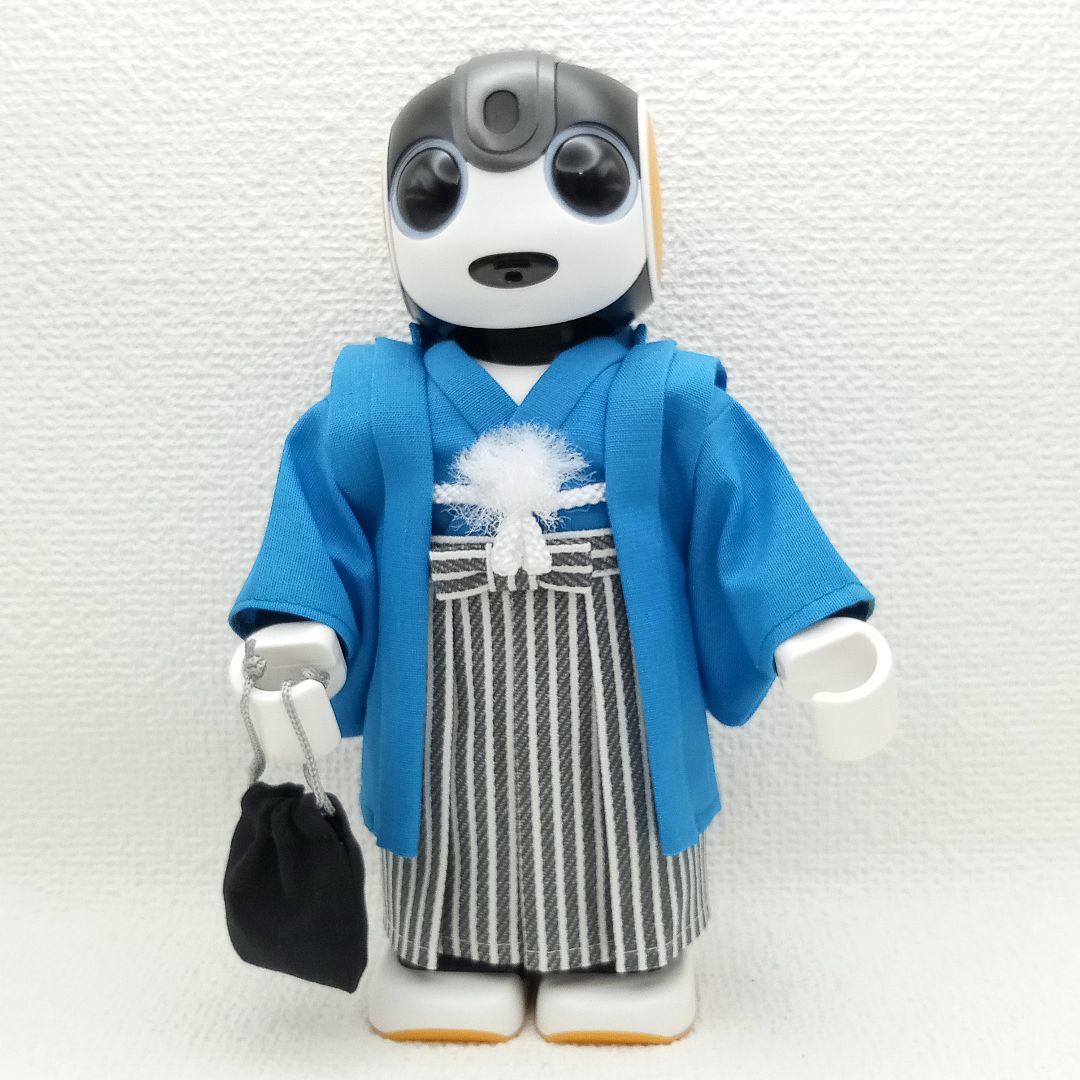 ロボホン 服 露草色 きもの 仙台平袴風
