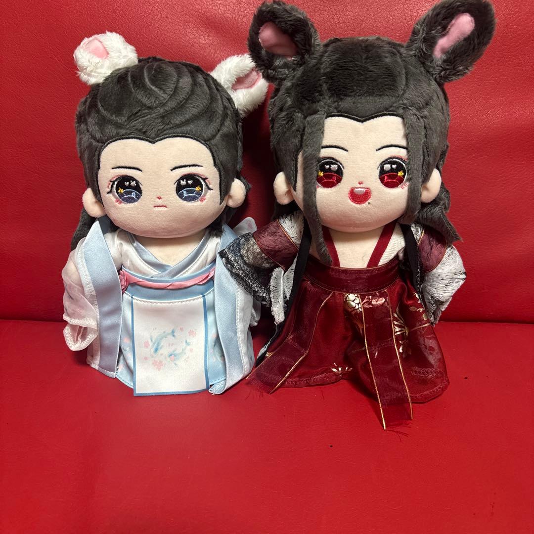 蓝湛ぬいぐるみ　魏无羡ぬいぐるみ20cm忘羡ぬいぐるみペア 服付き