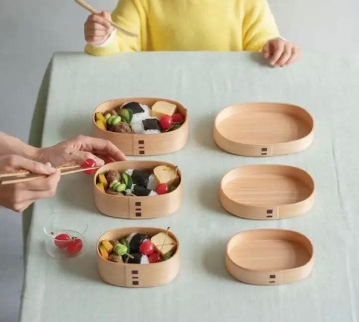 新品箱入り 大舘工芸社 秋田わっぱ 曲げわっぱ 小判弁当（大）