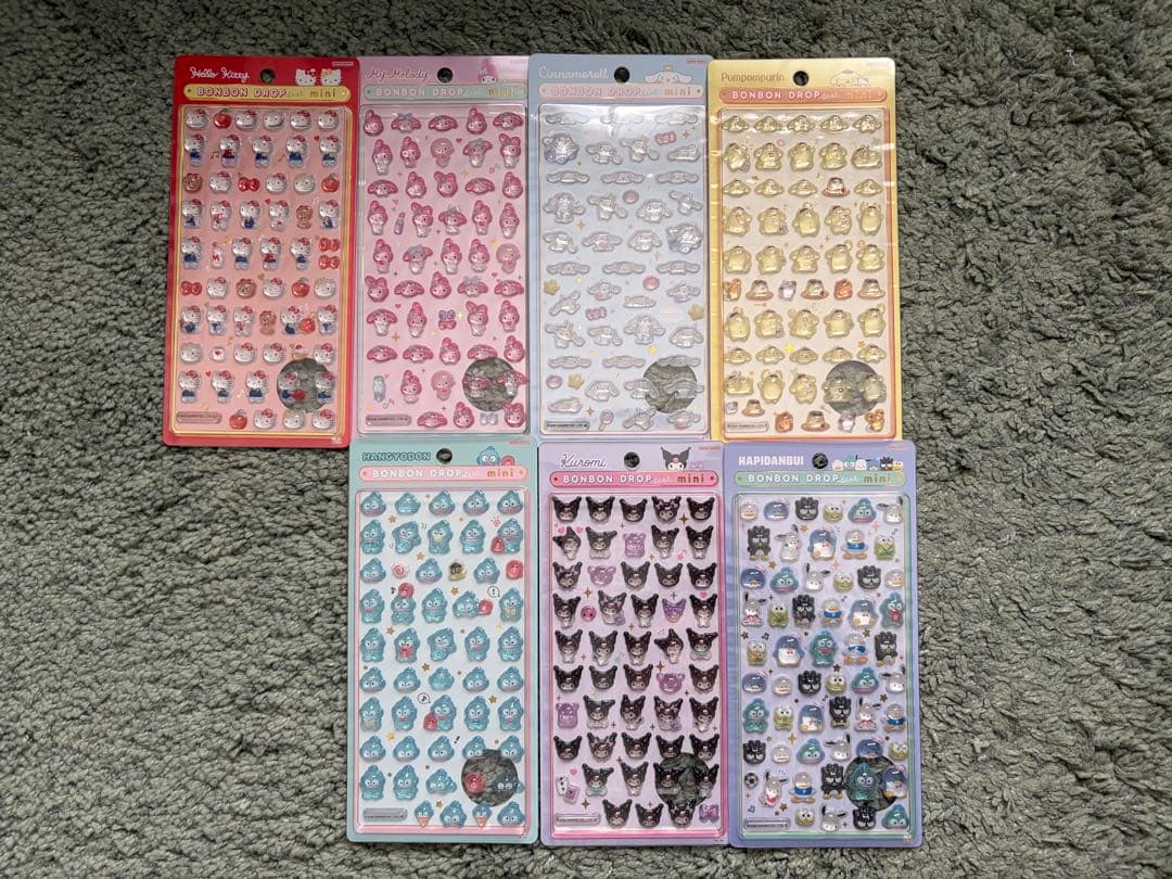 サンリオ 正規品　ボンボンドロップミニシール 7枚セット