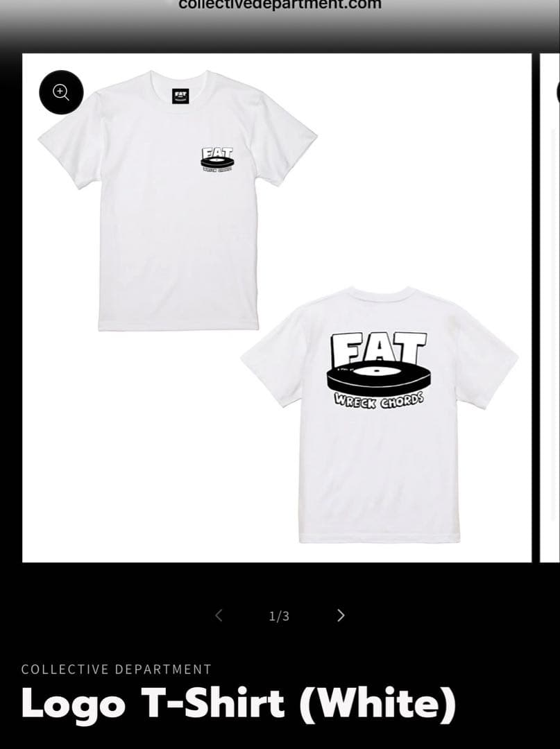 新品FAT WRECK CHORDS Logo T-Shirt 白Lサイズ