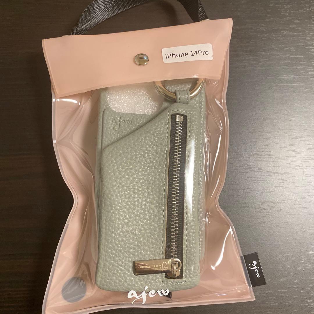 ajew(エジュー)iPhone14Proスマホケース　ブルー