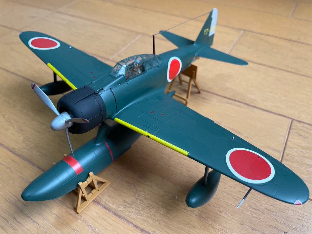 専用① タミヤ1/48 三菱二式水上戦闘機 零戦 戦闘機プラモデル完成品