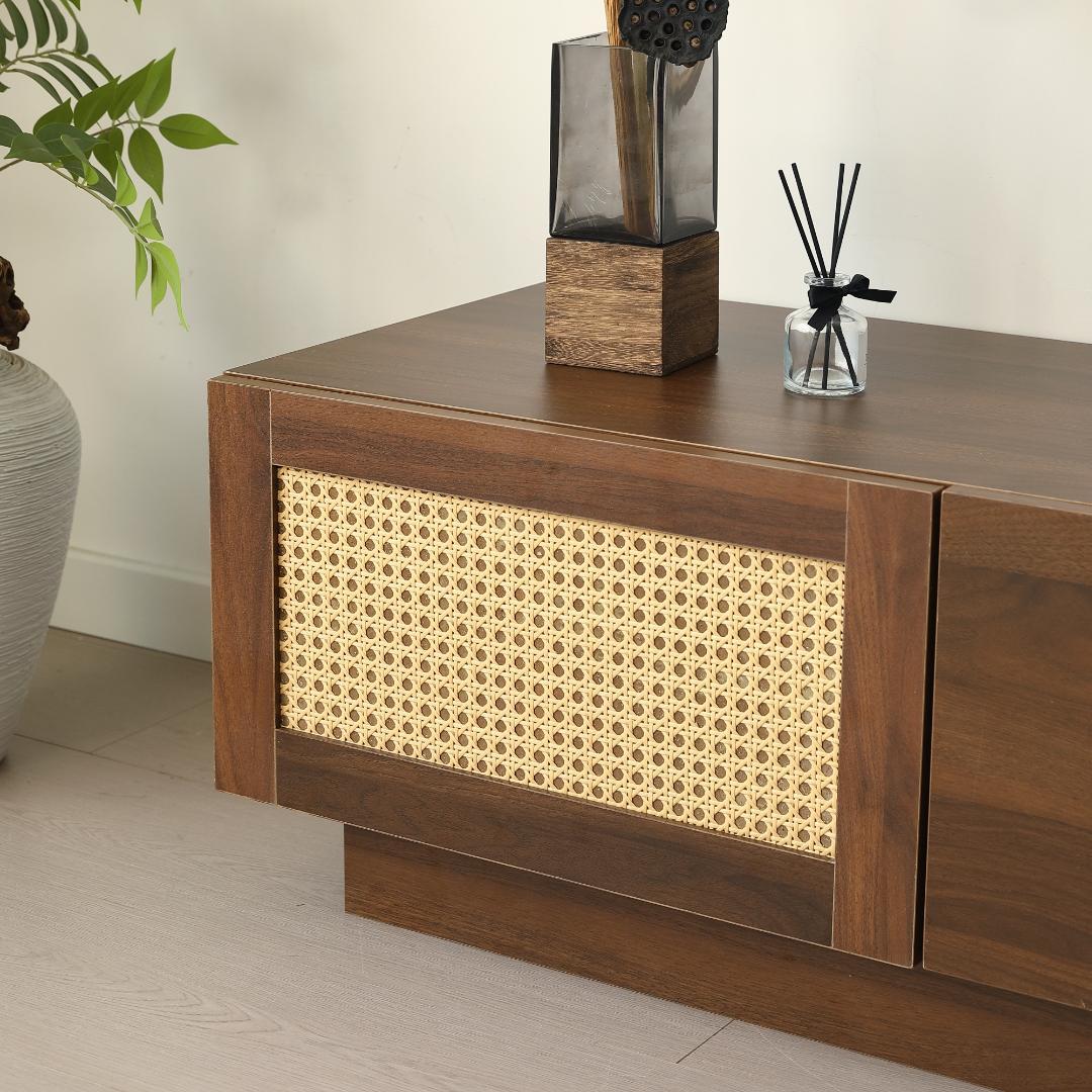 テレビ台 ローボード 収納 テレビボード【W180cm】 大容量 BROWN