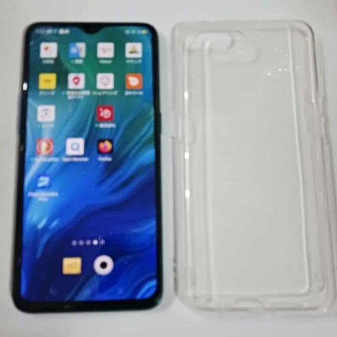 OPPO RenoA 128GB ブルーとケース、スマホ　本体