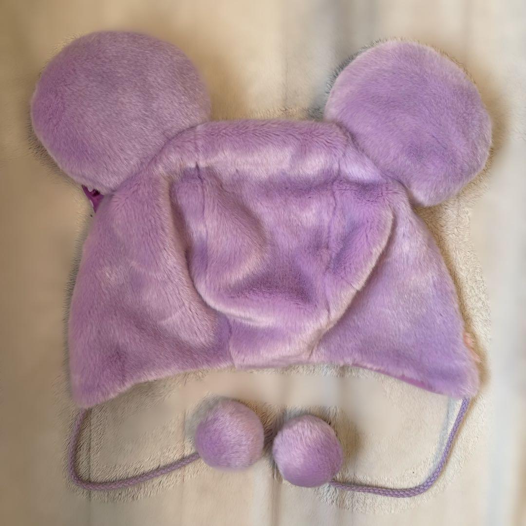 ディズニーミニーファンキャップ紫