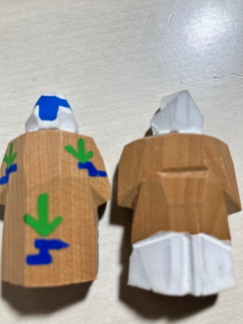 神泉作　奈良　お雛様　雛人形　 一刀彫　老人　人形