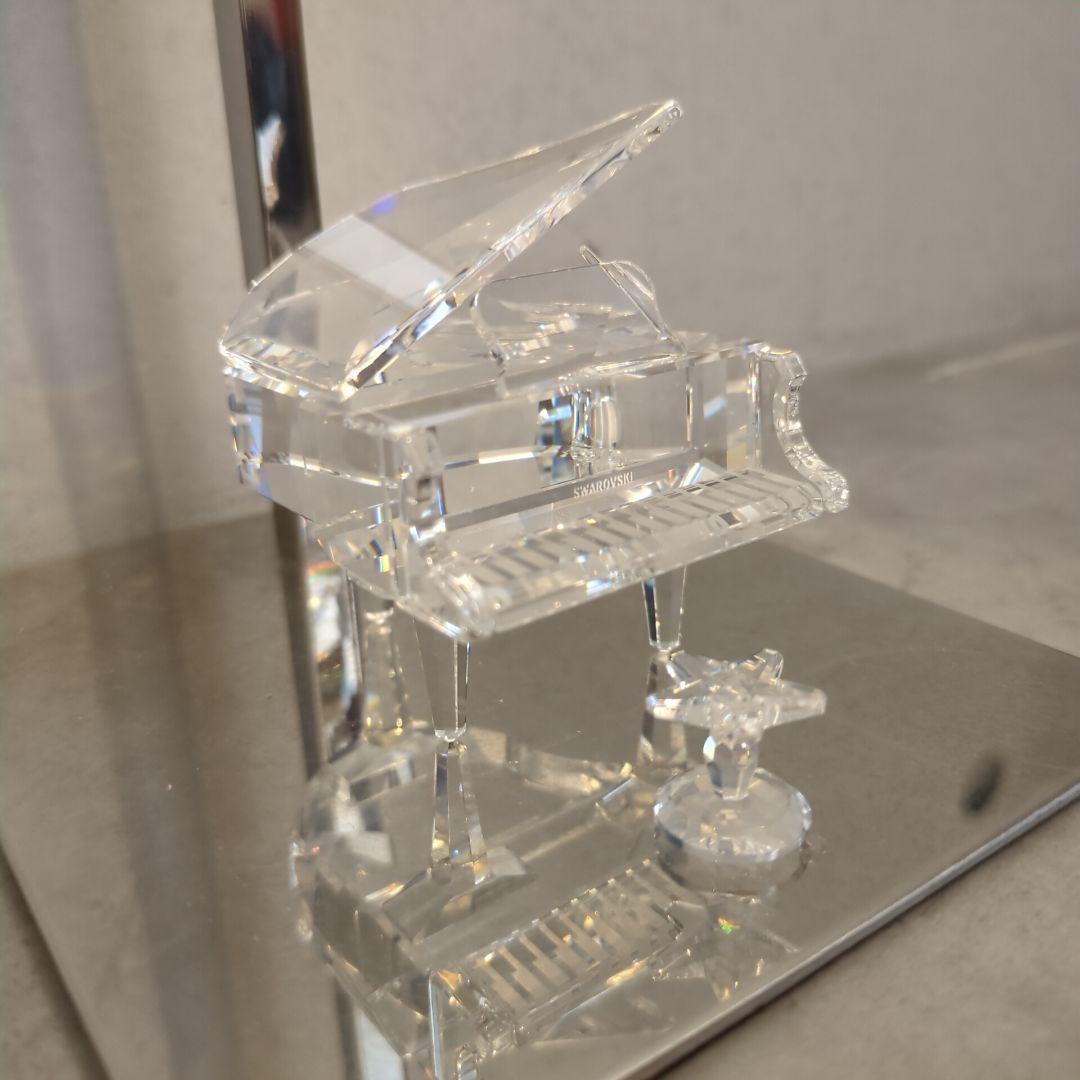 美品 SWAROVSKI スワロフスキー クリスタル 置物 グランドピアノ 箱付