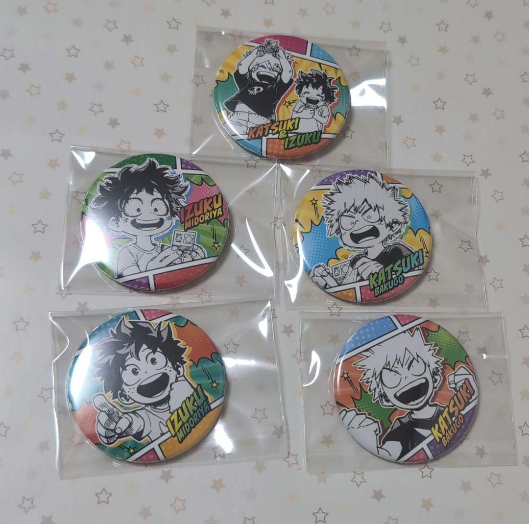 僕のヒーローアカデミア　少年時代　缶バッチ　緑谷出久　爆豪勝己