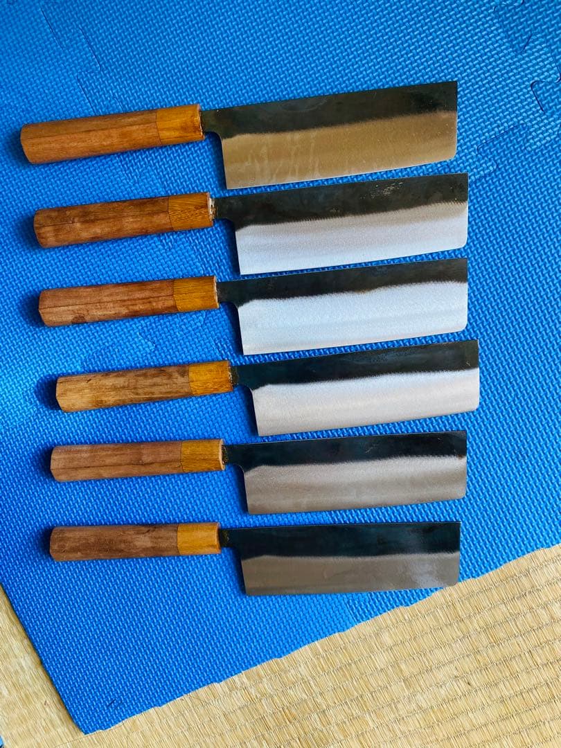 菜切り包丁 6本セット 木製ハンドル 165x57mm 特別値段