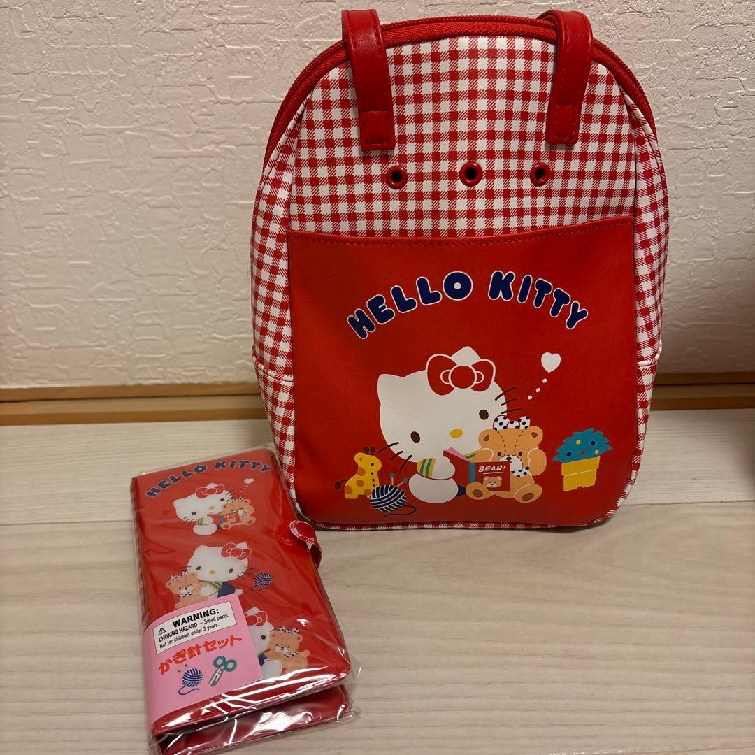 さんりお手芸部　手芸用バッグ　かぎ針セット　ハローキティ